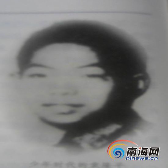 少年時代的袁隆平。(南海網記者孫令正翻拍)