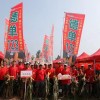 各經銷商團隊現場合影留念,并對推廣德單123充滿信心。